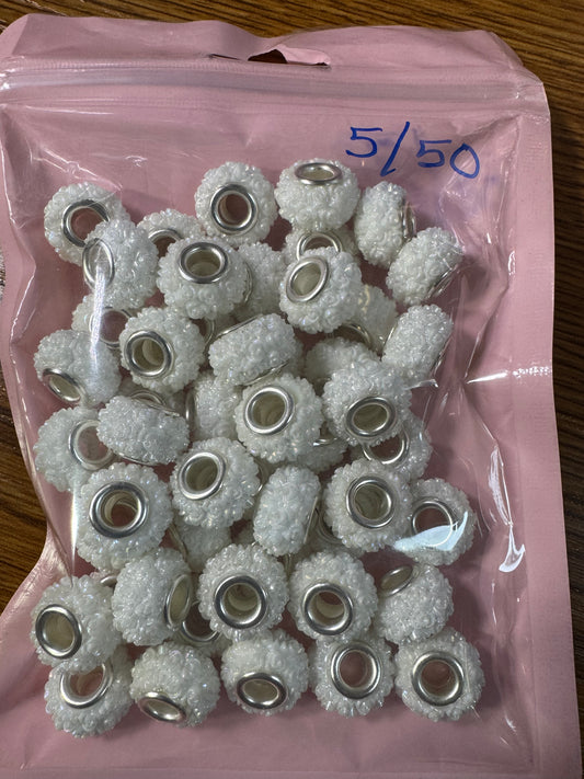 50 White Rose Spacers